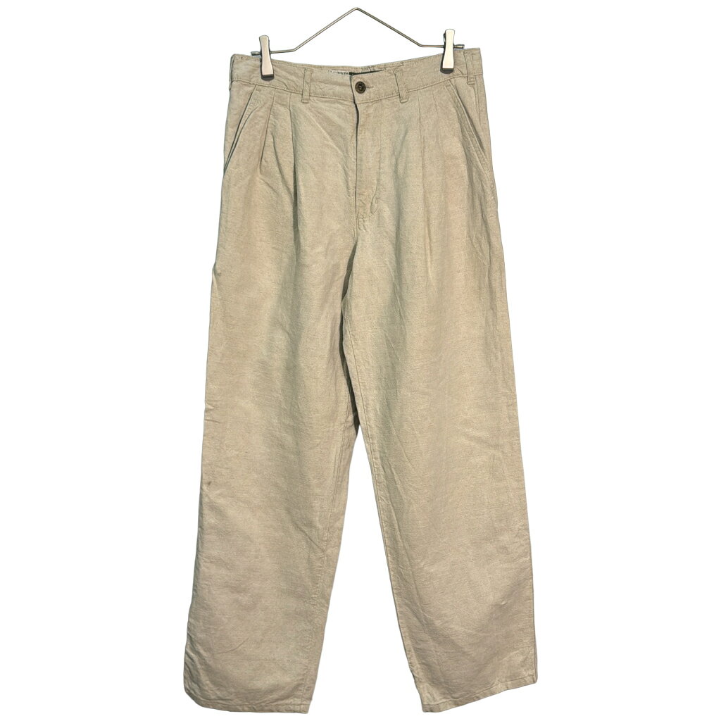 MARINES コットンリネンパンツ ベージュ (メンズ W32 L34)中古 古着 Y4137