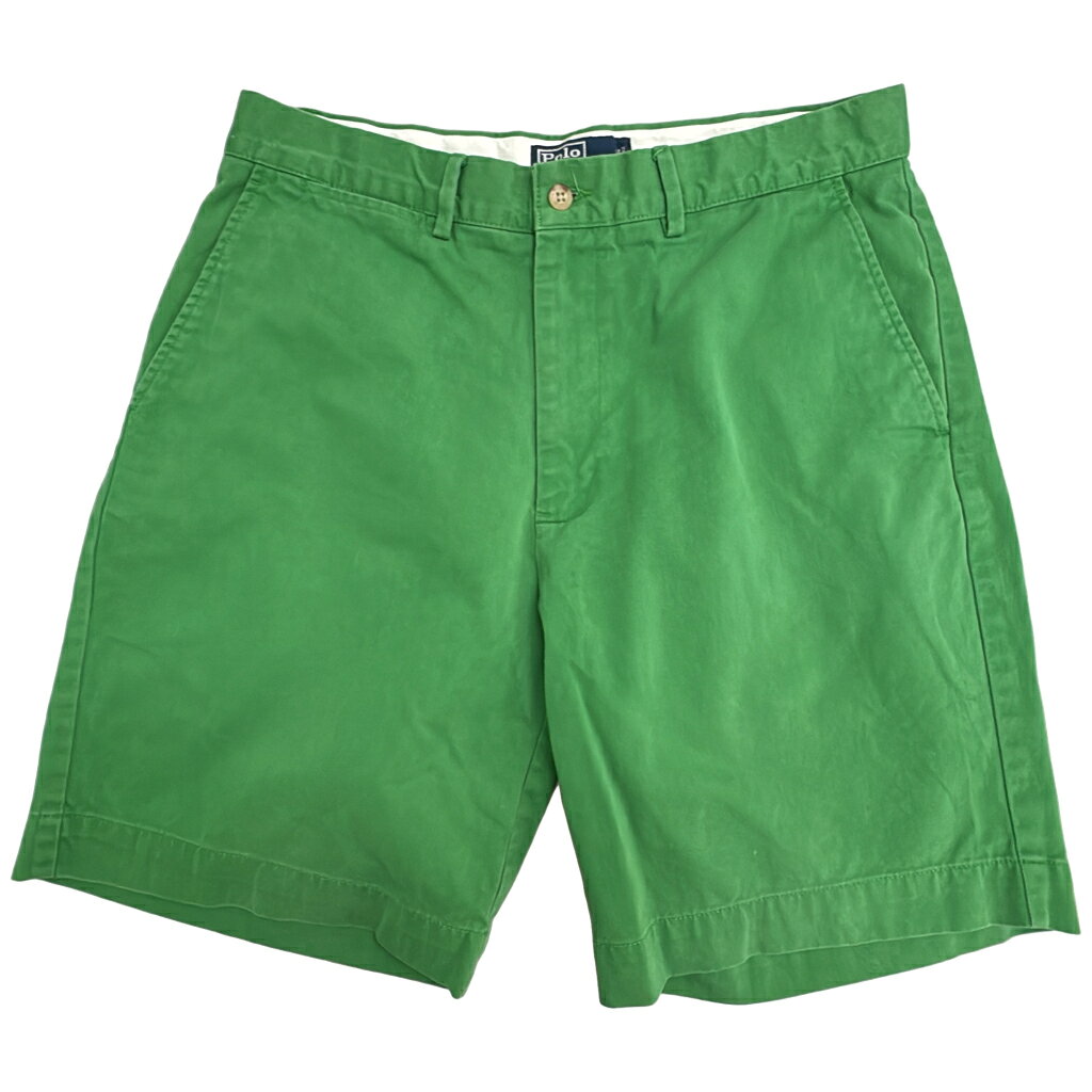 Polo by Ralph Lauren ポロ ラルフローレン PROSPECT SHORT チノショートパンツ ポロチノ グリーン(メンズ W33)中古 古着 Y4173