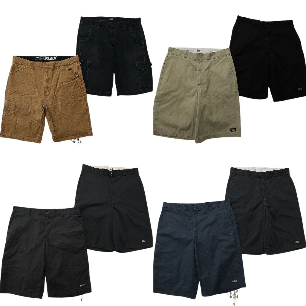 Rakuten - 古着卸 まとめ売り ディッキーズ ショートパンツ 8枚セット ( メンズ 38 ) FLEX カーゴ ベージュ ワーク 中古 古着 NF0758
