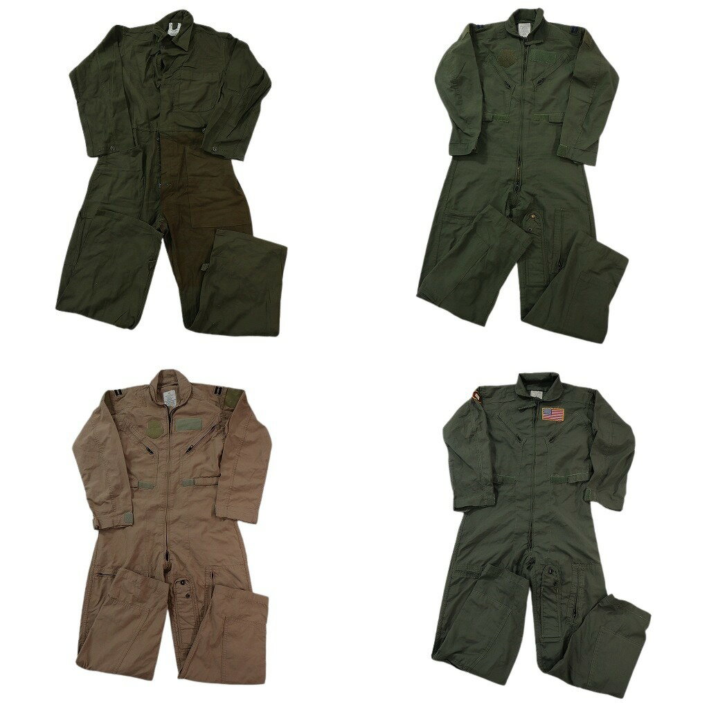 乐天商城 - 古着卸 まとめ 米軍実物・民間MIX ミリタリー オールインワン つなぎMIX 4枚セット ( メンズ 34/36/38 ) ワッペン 無地 中古 古着 NF0809