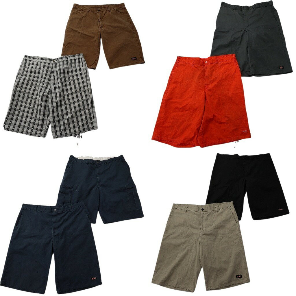 樂天商城 - 古着卸 まとめ売り ディッキーズ ショートパンツ 8枚セット ( メンズ 40 ) チェック カーゴ ネイビー ブラック 中古 古着 NF0837