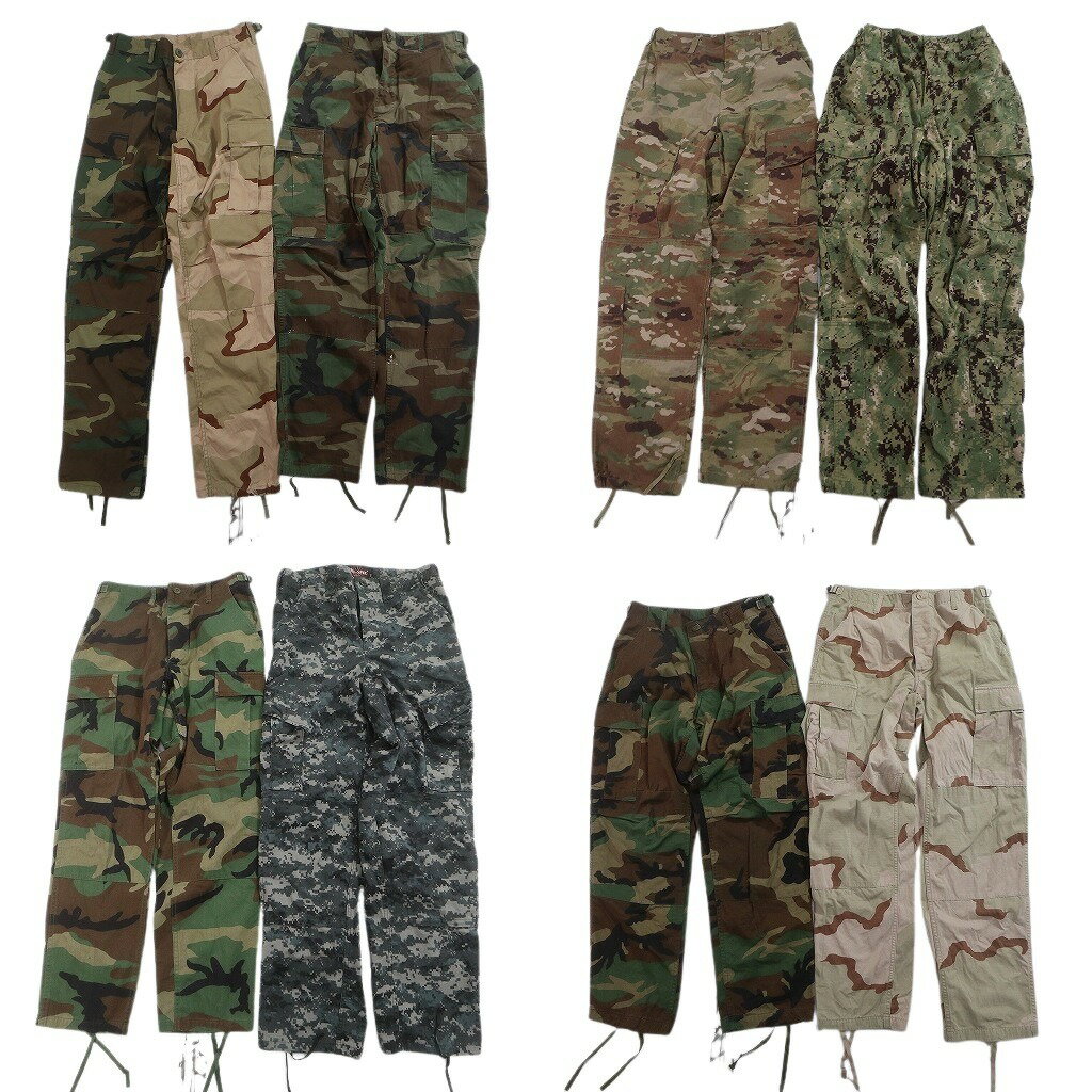 樂天商城 - 古着卸 まとめ売り 米軍実物・民間MIX ミリタリー ロングパンツ 8枚セット ( メンズ S ) ウッドランド デザートカモ デジカモ 中古 NF0903