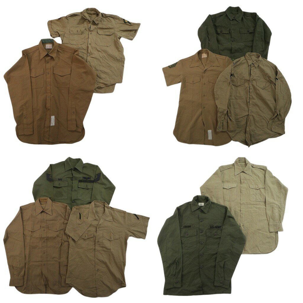 樂天商城 - 古着卸 まとめ売り 米軍実物・民間MIX ミリタリー シャツ 10枚セット ( メンズ S/M ) 半袖 長袖 ARMY AIRFORCE 中古 古着 NF0918
