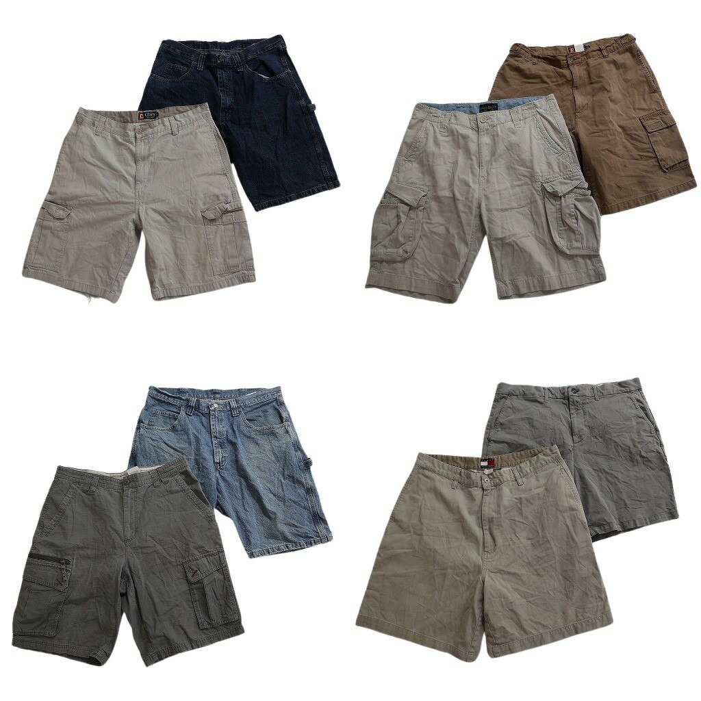 Rakuten - 古着卸 まとめ売り ブランドMIX ショートパンツ 8枚セット ( メンズ 34 ) コロンビア ラングラー GAP トミー チャップス 中古 古着 NF0976
