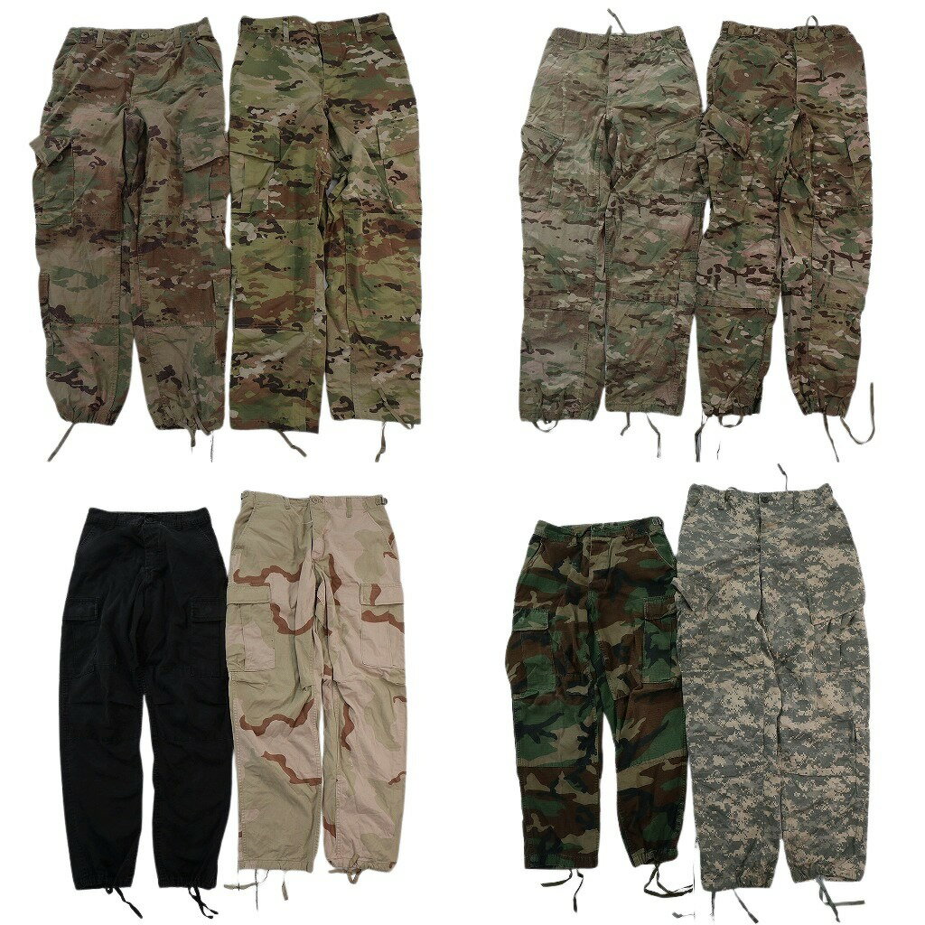 乐天商城 - 古着卸 まとめ売り 米軍実物・民間MIX ミリタリー ロングパンツ 8枚セット ( メンズ S ) デジカモ ウッドランド 中古 古着 NF1007