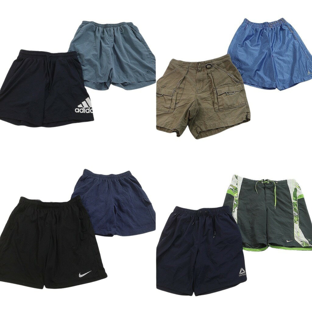 乐天商城 - 古着卸 まとめ売り ブランドMIX ショートパンツ 8枚セット ( メンズ M ) コロンビア ナイキ ジョーダン アディダス 中古 古着 NF1090