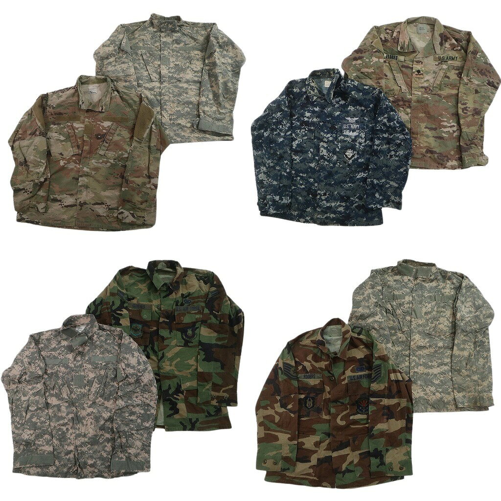 樂天商城 - 古着卸 まとめ売り ミリタリー フィールドジャケット 8枚セット ( メンズ M ) AIRFORCE デジカモ ARMY ブルー 中古 古着 NF1325