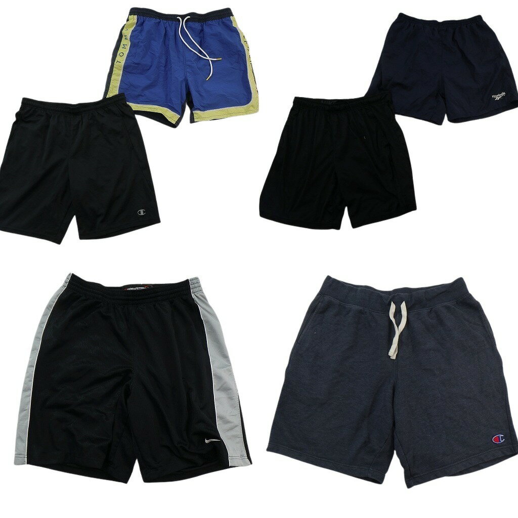 乐天商城 - 古着卸 まとめ売り ブランド ショートパンツ 6枚セット ( メンズ XL ) リーボック ナイキ チャンピオン バスパン 中古 古着 NF1382