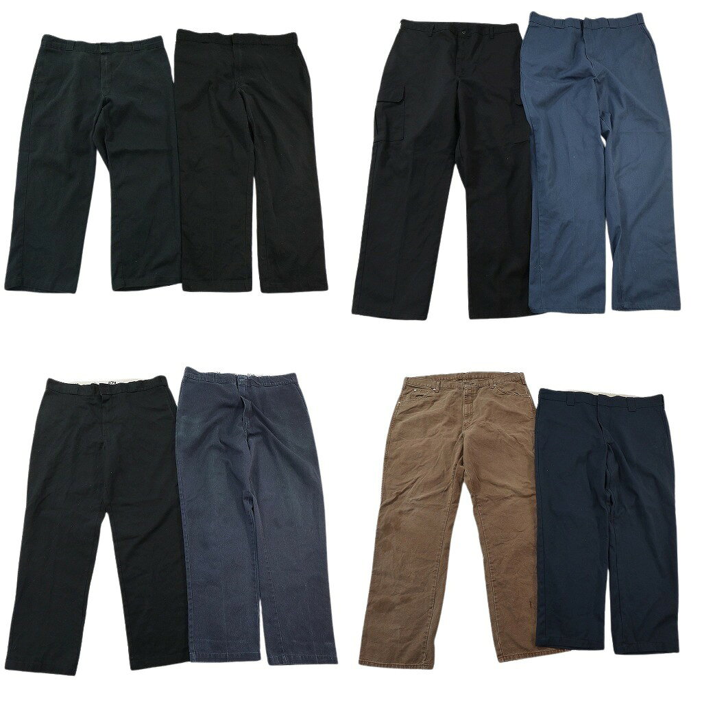 樂天商城 - 古着卸 まとめ売り ディッキーズ パンツ 8枚セット ( メンズ 40 ) 874 ワーク ストレート ブラック 中古 古着 NF1786