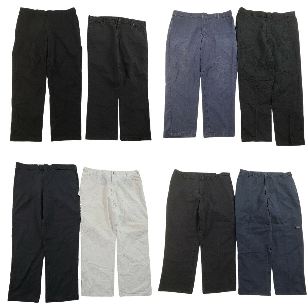 乐天商城 - 古着卸 まとめ売り ディッキーズ パンツ 8枚セット ( メンズ 42 ) ダブルニー ワーク ホワイト ペインター ブラック 中古 古着 NF1816