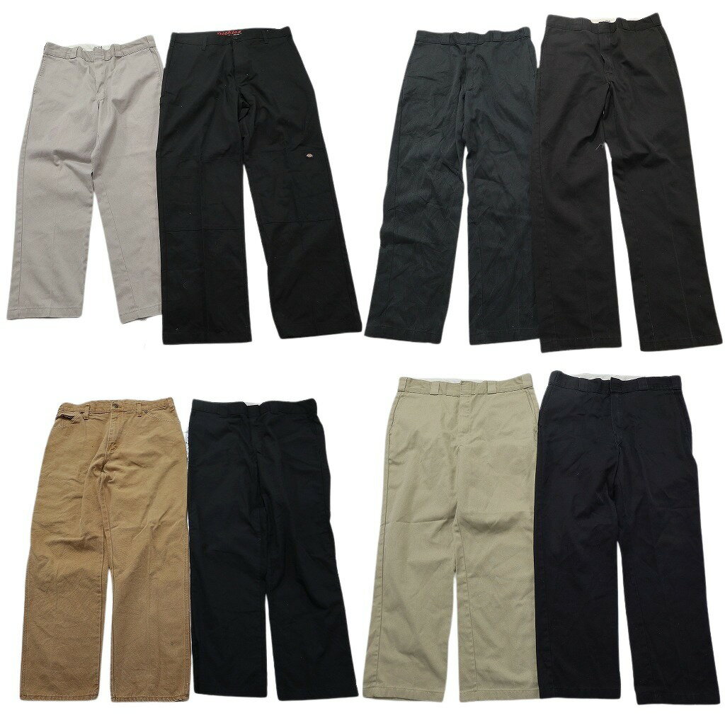 古着卸 まとめ売り ディッキーズ パンツ 8枚セット ( メンズ 36 ) ワーク ベージュ...