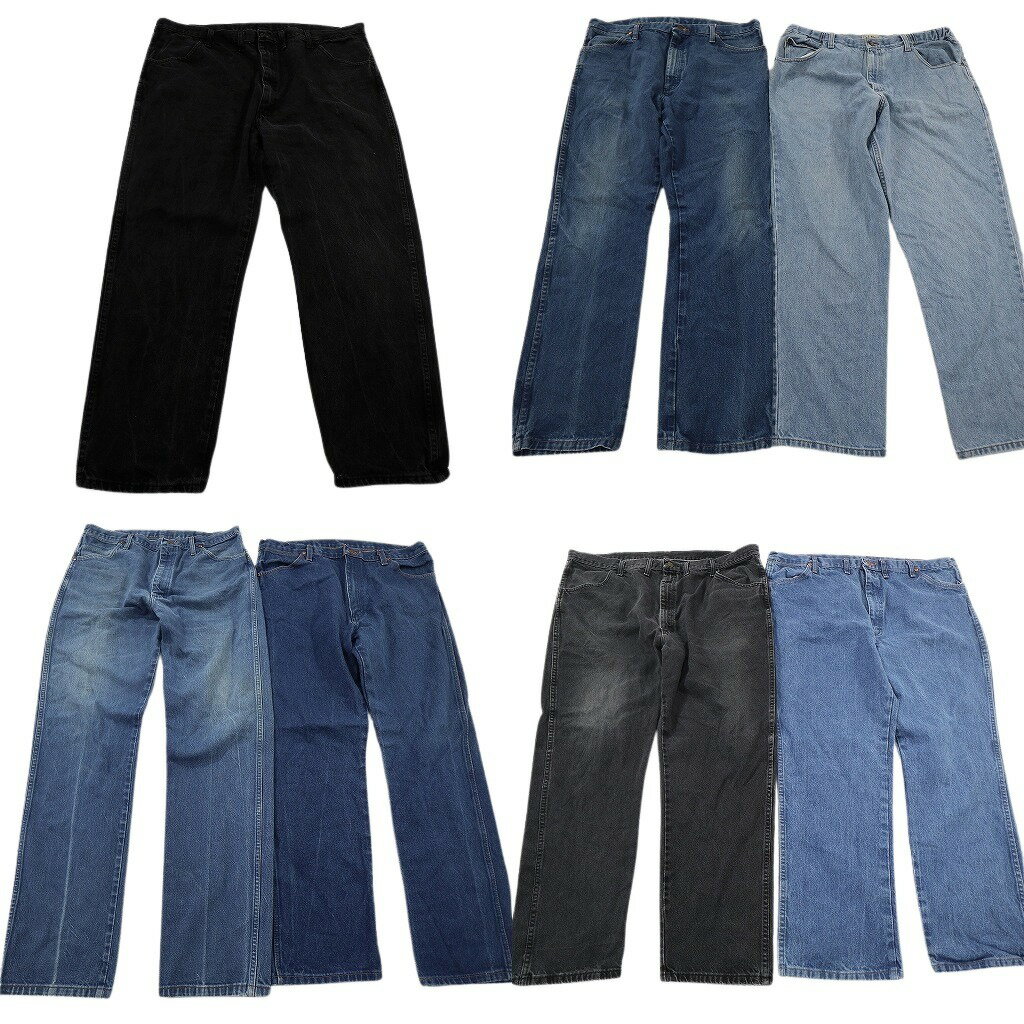 乐天商城 - 古着卸 まとめ売り ブランドMIX デニムパンツ 7枚セット ( メンズ 37/44 ) ラスラー ラングラー エルエルビーン 中古 古着 NF3348