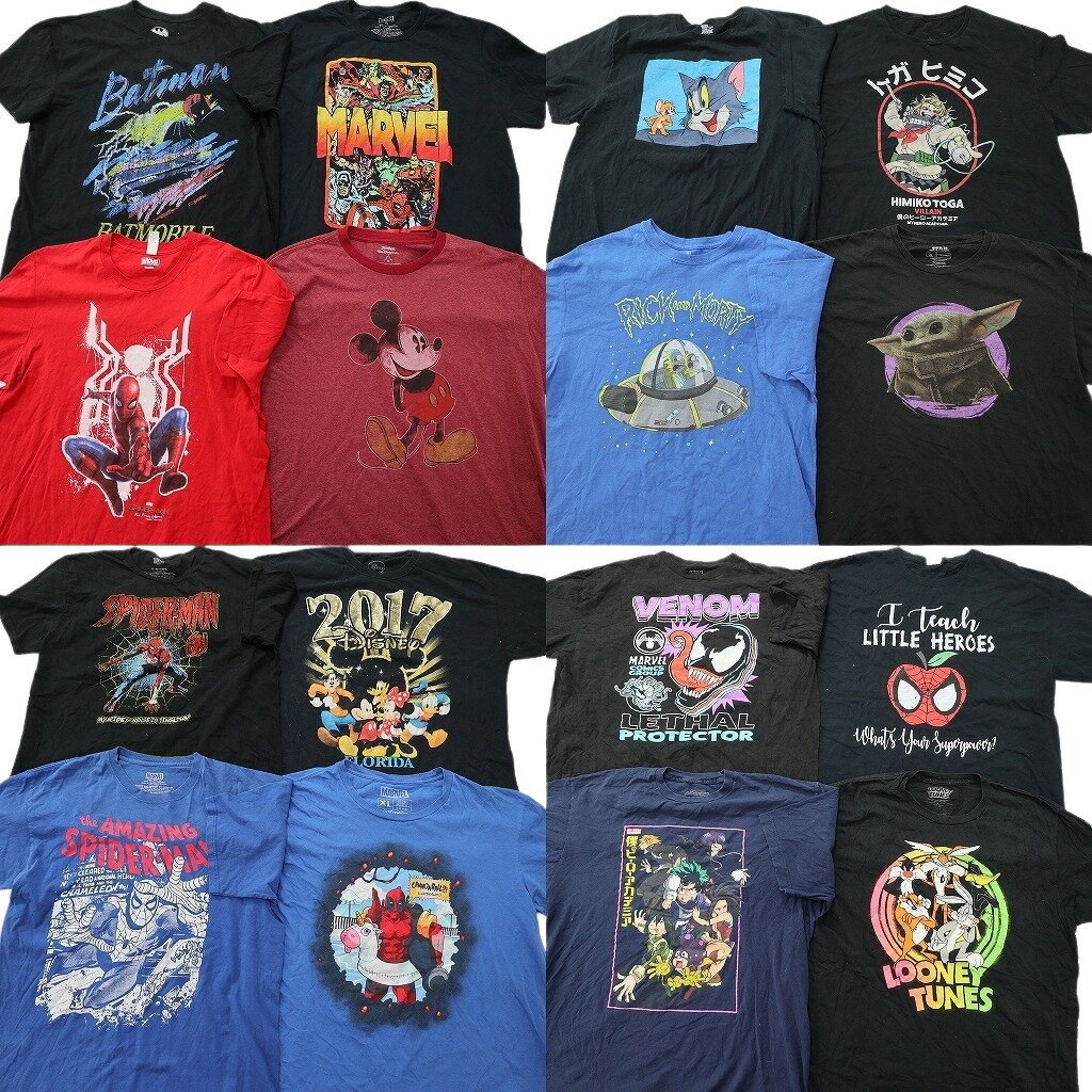 DESCRIPTION 商品名古着卸 まとめ売り キャラクター Tシャツ 16枚セット ( メンズ XL ) マーベル スパイダーマン ヴェノム 中古 古着 NF3454 性別メンズ※記載のない性別の商品が含まれてる場合がございます。 サイズ/枚数XL-16枚※サイズ表記のないものを、こちらの主観で振り分ける場合もあります。 合計枚数16枚セット その他 状態全て検品済み、経年の着用感、多少の汚れ、ダメージが含まれます。ジャンクや酷いダメージは取り除いております。 ※あくまで人の手での選別という点ご理解頂き、見落としレベルはご了承下さい。 商品管理番号NF3454 ABOUT ITEM商品撮影時の照明やお使いのモニター・ブラウザ等ご覧いただく環境により実物と商品画像の色が多少異なる場合がございます。全てアメリカからの輸入品ですがブランドやアイテムによりそれぞれサイズ感が異なります。生地の伸縮や厚み等、測定に多少の誤差が生じる場合がございますが、表記サイズと合わせまして実寸値を記載させていただいておりますので必ずご確認ください。新品や未使用品と記載があるもの以外は全て中古品ですので、程度は異なりますが使用感がございます。状態は慎重に確認し商品説明や画像により記載しておりますが、全てを記載することは中古品の特性上困難です。ご不明な点やご質問がございましたらお気軽にお問い合わせください。