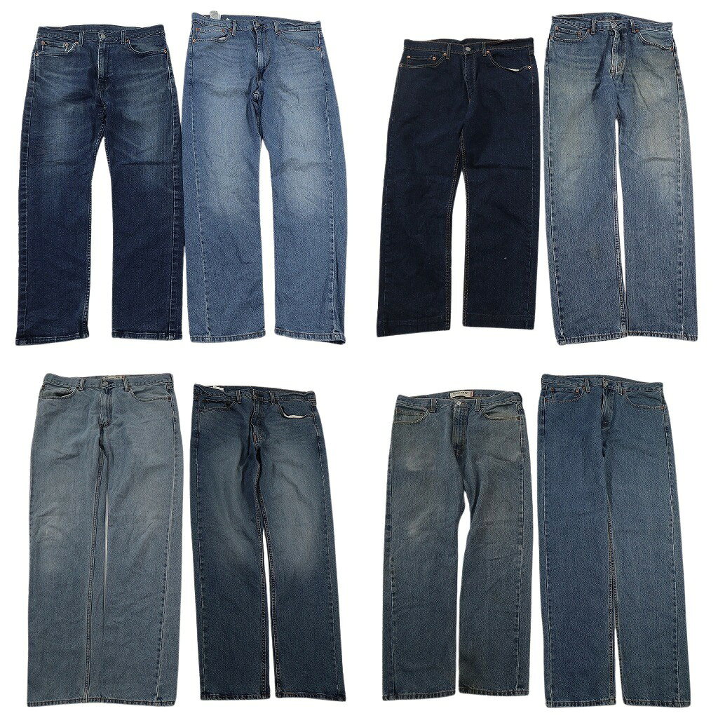 古着卸 まとめ売り リーバイス 505 デニムパンツ 8枚セット ( メンズ 36 ) テーパード　ジッパーフライ 中古 古着 NF4116