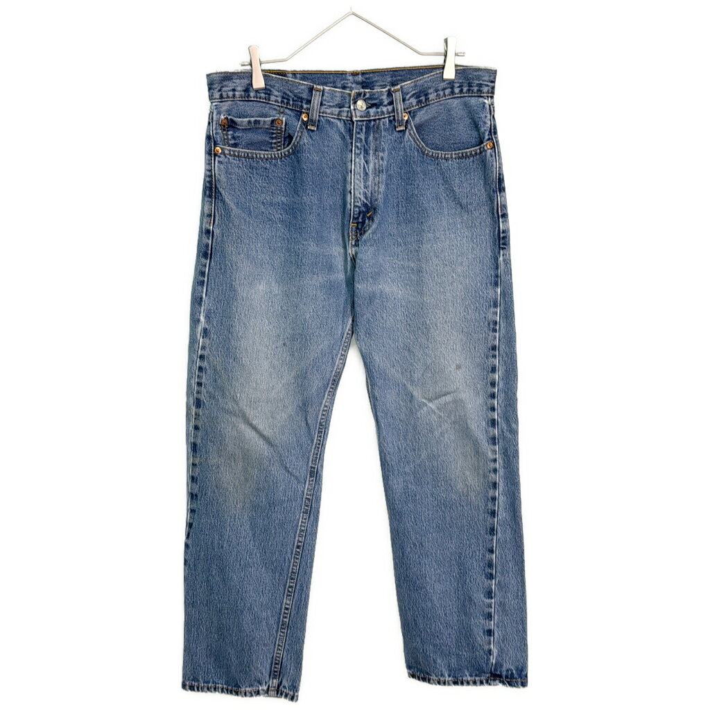 DESCRIPTION ブランドLevi's/リーバイス サイズ【サイズ】W34 L30【実寸】 ウエスト：約84cm股上：約29cm股下：約71cmわたり幅：約31cm裾幅：約20cm 主な素材表地 : コットン 色ブルー 仕様 505 状態 汚れ： 両ももに薄汚れありキズ： 股にキズあり／両裾先にキズあり 商品管理番号Y7480 ABOUT ITEM商品撮影時の照明やお使いのモニター・ブラウザ等ご覧いただく環境により実物と商品画像の色が多少異なる場合がございます。全てアメリカからの輸入品ですがブランドやアイテムによりそれぞれサイズ感が異なります。生地の伸縮や厚み等、測定に多少の誤差が生じる場合がございますが、表記サイズと合わせまして実寸値を記載させていただいておりますので必ずご確認ください。新品や未使用品と記載があるもの以外は全て中古品ですので、程度は異なりますが使用感がございます。状態は慎重に確認し商品説明や画像により記載しておりますが、全てを記載することは中古品の特性上困難です。ご不明な点やご質問がございましたらお気軽にお問い合わせください。