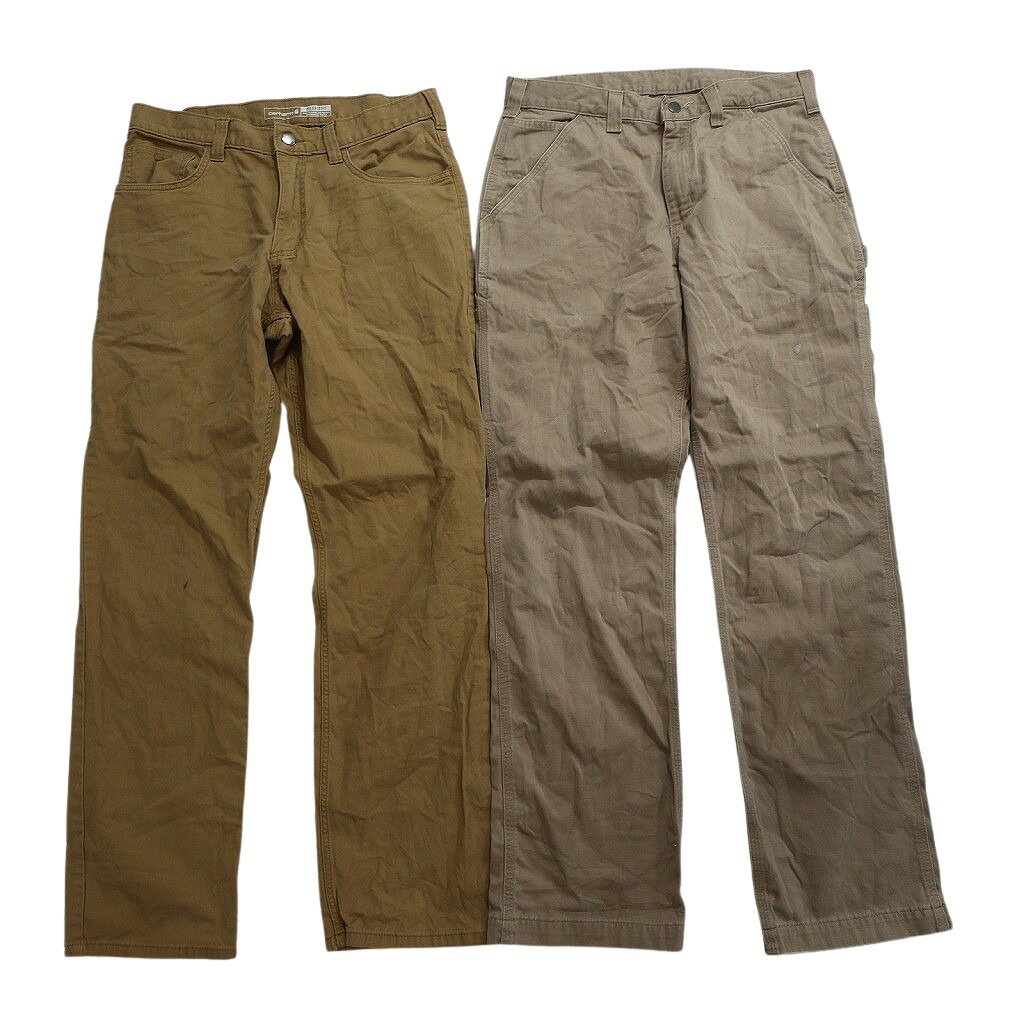 YAMAHISA USEDCLOTHINGSHOPの古着卸 まとめ売り カーハート パンツ 8枚セット ( メンズ 32 ) ペインティング Wサーク ハンマーループ ブラック 中古 古着 NF9933｜アングル2