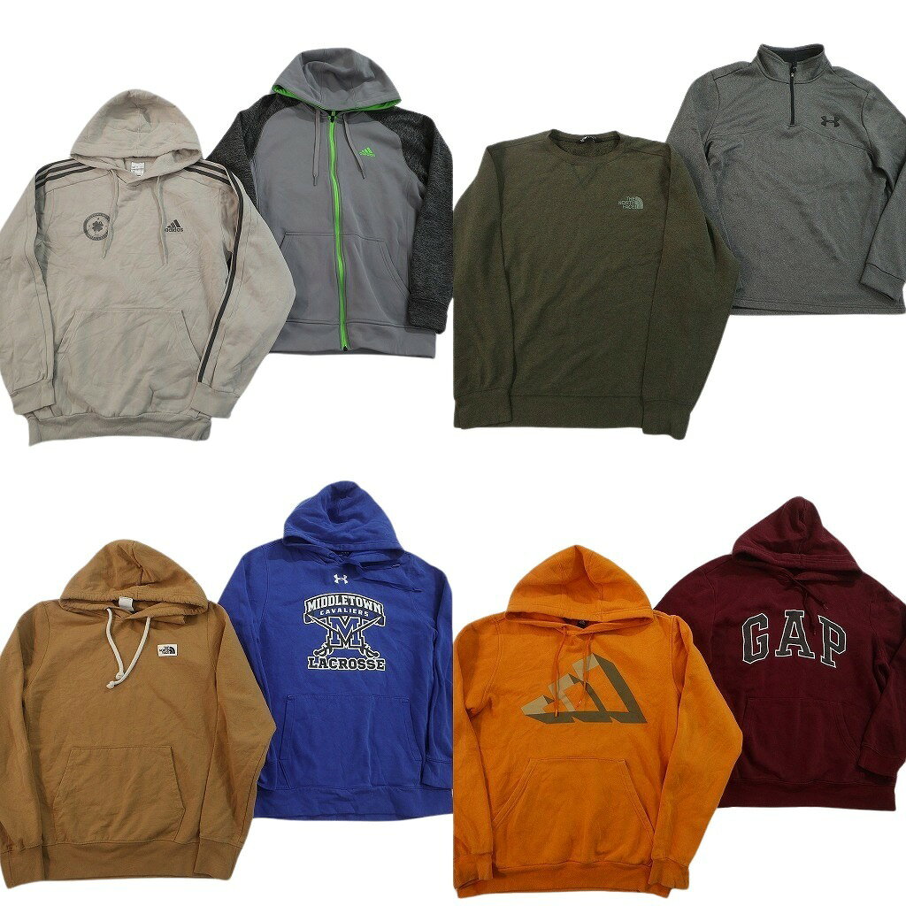 DESCRIPTION 商品名古着卸 まとめ売り ブランド スウェット 8枚セット ( メンズ M ) アディダス ノースフェイス GAP アンダーアーマー NG0969 性別メンズ※記載のない性別の商品が含まれてる場合がございます。 サイズ/枚数M-8枚※サイズ表記のないものを、こちらの主観で振り分ける場合もあります。 合計枚数8枚セット その他 状態全て検品済み、経年の着用感、多少の汚れ、ダメージが含まれます。ジャンクや酷いダメージは取り除いております。 ※あくまで人の手での選別という点ご理解頂き、見落としレベルはご了承下さい。 商品管理番号NG0969 ABOUT ITEM商品撮影時の照明やお使いのモニター・ブラウザ等ご覧いただく環境により実物と商品画像の色が多少異なる場合がございます。全てアメリカからの輸入品ですがブランドやアイテムによりそれぞれサイズ感が異なります。生地の伸縮や厚み等、測定に多少の誤差が生じる場合がございますが、表記サイズと合わせまして実寸値を記載させていただいておりますので必ずご確認ください。新品や未使用品と記載があるもの以外は全て中古品ですので、程度は異なりますが使用感がございます。状態は慎重に確認し商品説明や画像により記載しておりますが、全てを記載することは中古品の特性上困難です。ご不明な点やご質問がございましたらお気軽にお問い合わせください。