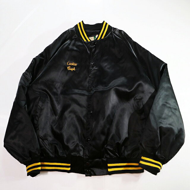 【中古】 80s USA製 Wear Guard ナイロン スタジアム ジャケット スタジャン (2XL) k8891