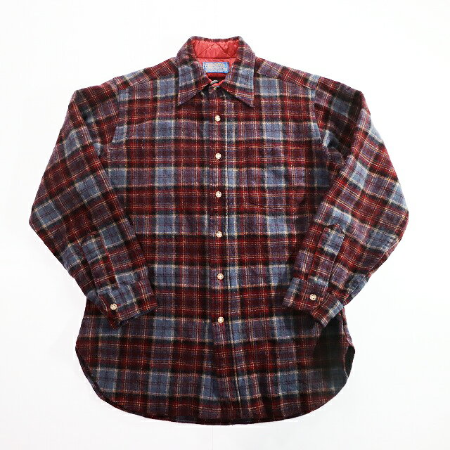 70s USA PENDLETON E[ `FbN L/S Vc yhg(M) k9326