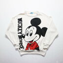 80s USA製 Disney ミッキー マウス スウェット シャツ キャラクター ディズニー(SMALL)m0464