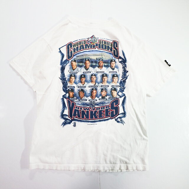 90s USA製 STARTER MLB ニューヨーク ヤンキース Tシャツ メジャーリーグ 野球(X-LARGE) k9196