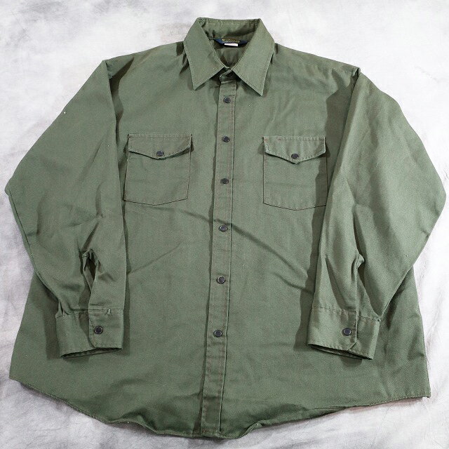 80s USA OSHKOSH L/S Vc IVRV(17 1/2) k1398