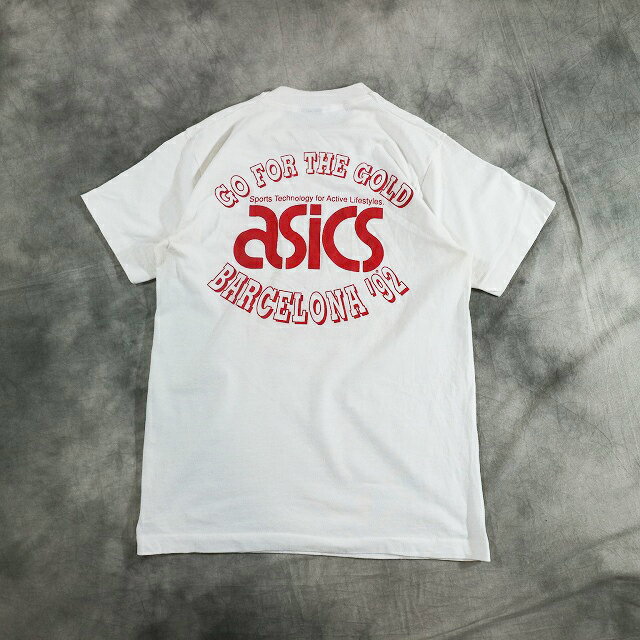 【中古】 90s USA製 SCREEN STARS スクリーンスターズ Tシャツ ASICS バルセロナ オリンピック 1992 レスリング(M) k2454