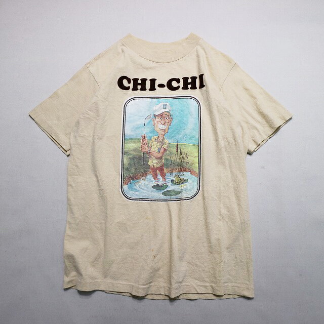 90s "Chi-Chi CAUTION BALL HAWKER" Tシャツ ゴルフ l1852