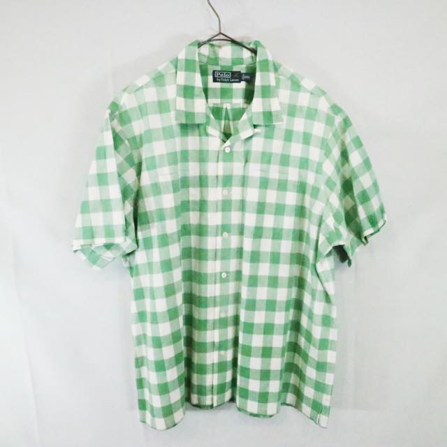 90s Polo by Ralph Lauren Rbg I[vJ[ S/S `FbN Vc t[(XXL)m6080