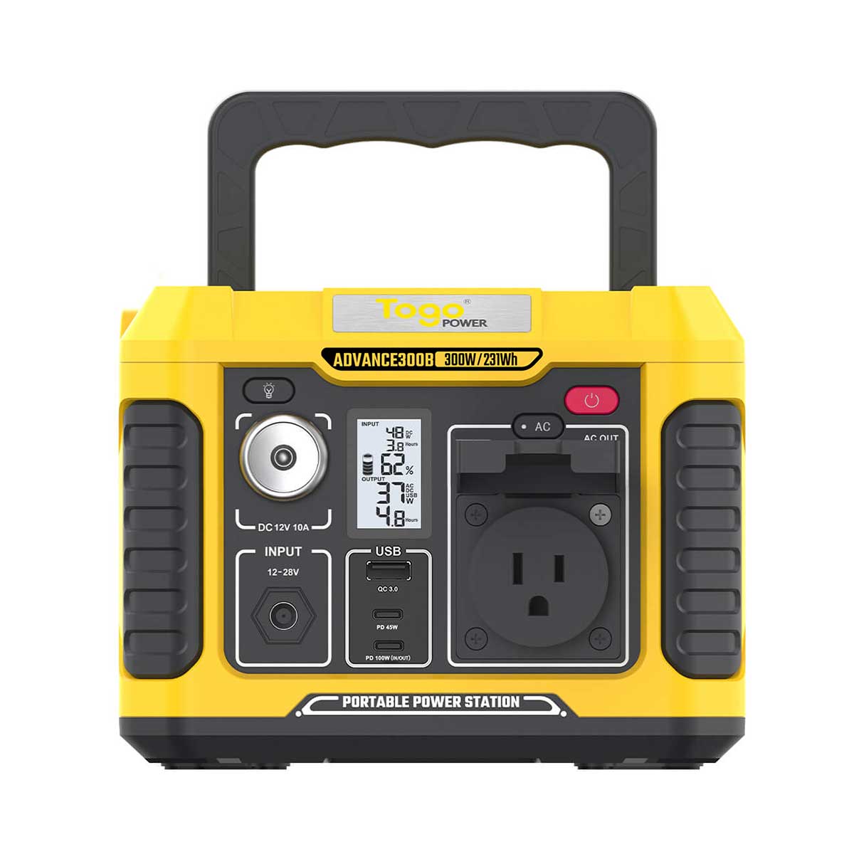 Togo Power ADVANCE AD300B 300W 瞬間最大400W ポータブル電源 電源 ソーラーパネル 防災推奨 防災 アウトドア キャンプ 災害 停電 スマートフォン 大容量 AC DC USB-A USB-C PD 100W LED パススルー 軽量 コンパクト デバイス対応 長寿命 長期保証 コンピューケースジャパン hecmarket-10000020 HEC MARKET 楽天市場店 サンプル画像3