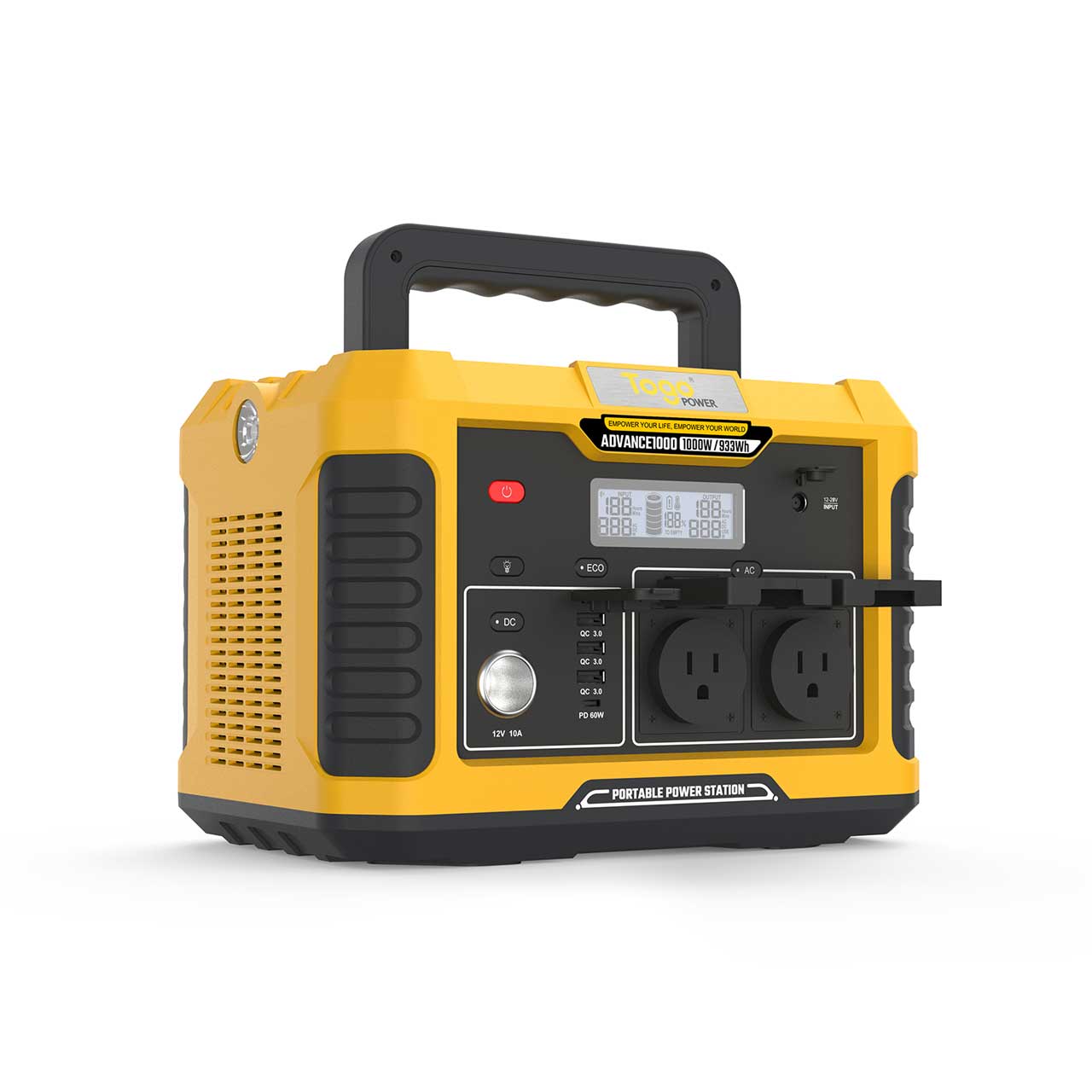 Togo Power ADVANCE AD1000Y 1000W 瞬間2000W ポータブル電源 電源 ソーラーパネル 防災推奨 防災 アウトドア キャンプ 災害 停電 スマートフォン 大容量 AC DC USB-A USB-C PD 60W LED パススルー 軽量 コンパクト デバイス対応 長寿命 長期保証 コンピューケースジャパン hecmarket-10000023 HEC MARKET 楽天市場店 サンプル画像3