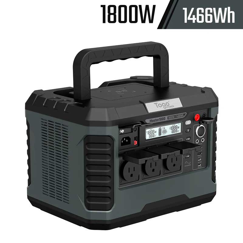 Togo Power Master TPS1800 1800W 瞬間最大3600W UPS ポータブル電源 電源 ソーラーパネル 防災推奨 防災 アウトドア キャンプ 災害 停電 スマートフォン 大容量 AC DC USB-A USB-C PD 60W LED パススルー 軽量 コンパクト 長寿命 コンピューケースジャパン hecmarket-10000030 HEC MARKET 楽天市場店 サンプル画像3