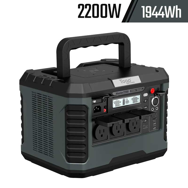 Togo Power Master TPS2200 2200W 瞬間最大4400W UPS ポータブル電源 電源 ソーラーパネル 防災推奨 防災 アウトドア キャンプ 災害 停電 スマートフォン 大容量 AC DC USB-A USB-C PD 60W LED パススルー 軽量 コンパクト 長寿命 コンピューケースジャパン hecmarket-10000031 HEC MARKET 楽天市場店 サンプル画像3