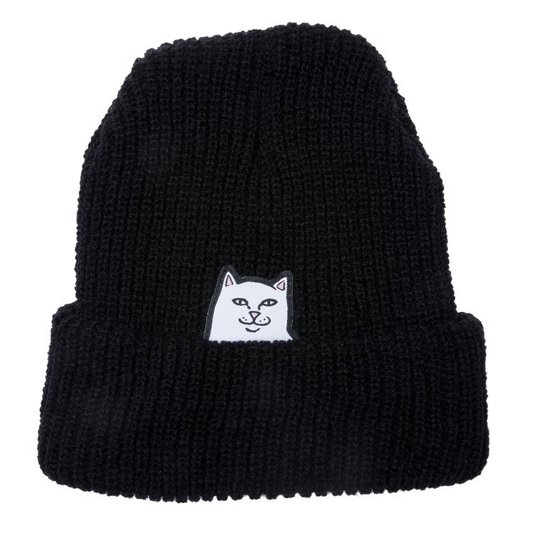 Ripndip Lord Nermal Ribbed Beanie Black �r�[�j�[  