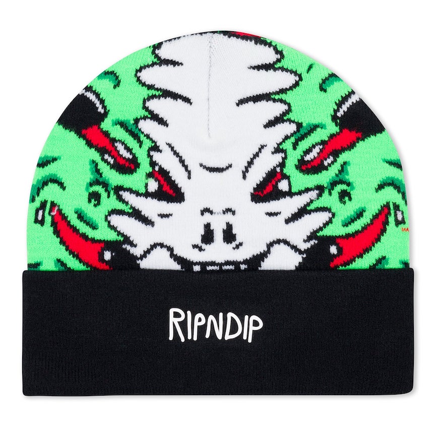 Ripndip Skull Face Knit Beanie Black r[j[ 