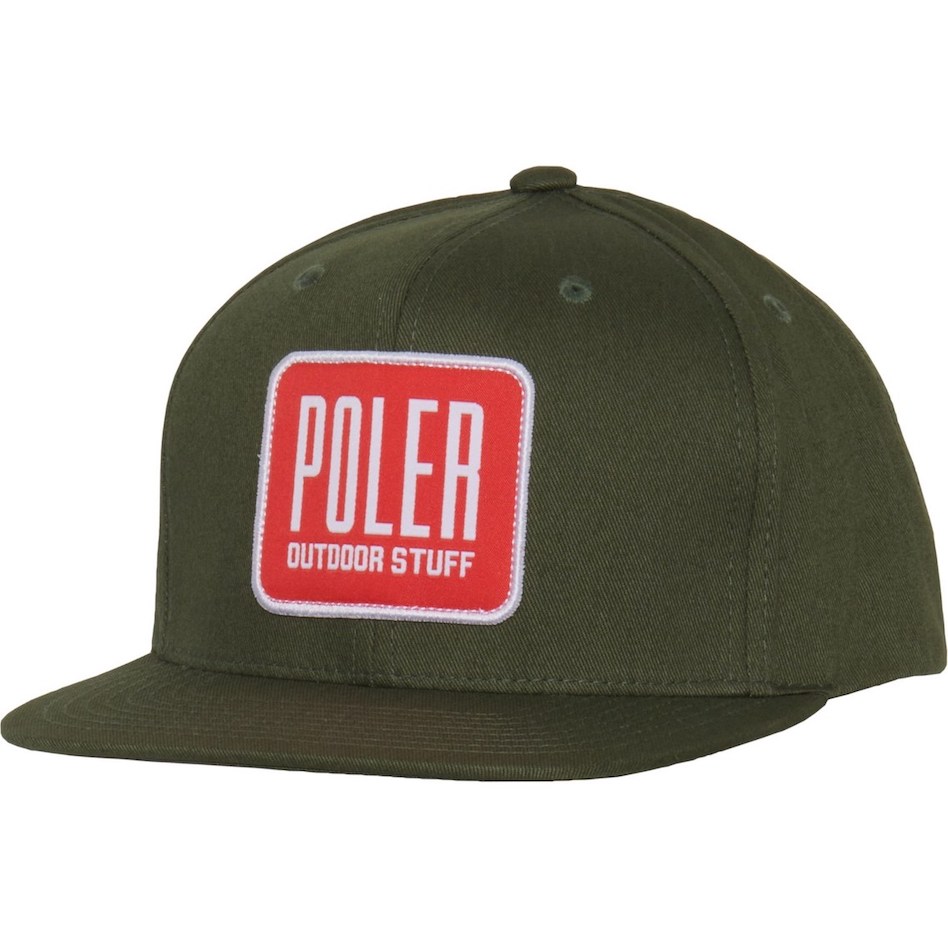 Poler Hype Patch Snapback Hat Cap Olive Lbv 