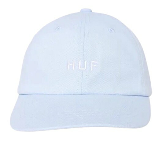 HUF OG Logo Curved Visor 6 Panel Hat Cap Light Blue Lbv 