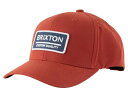 Brixton Palmer Proper MP Snapback Hat Cap Burnt Henna Lbv 