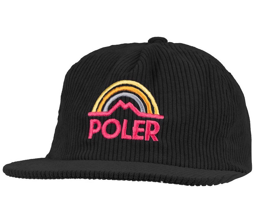 Poler MTN Rainbow Snapback Hat Cap Black Lbv 