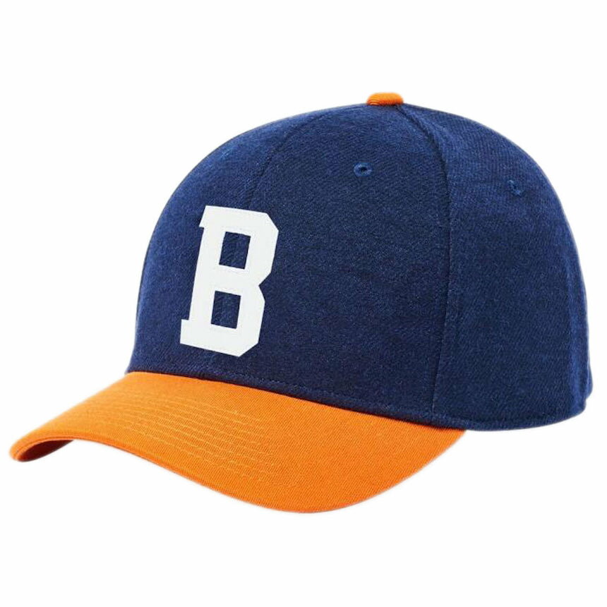 Brixton Reynolds Mp Stretch Fit Hat Cap Washed Navy/Paradise Orange M/L Lbv 