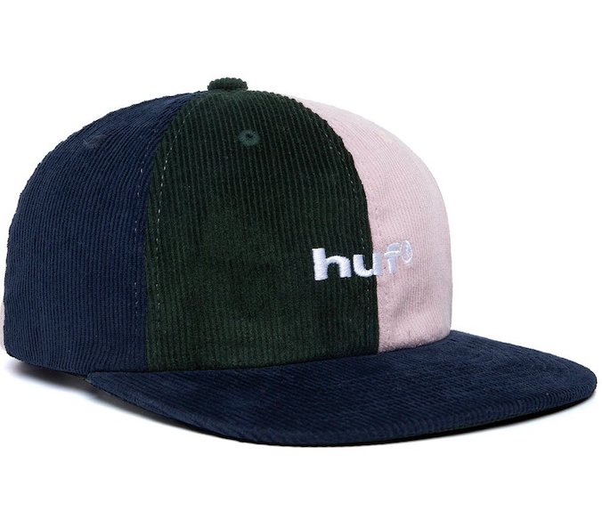 HUF 98 Mix Corduroy 6 Panel Hat Cap Navy Lbv 