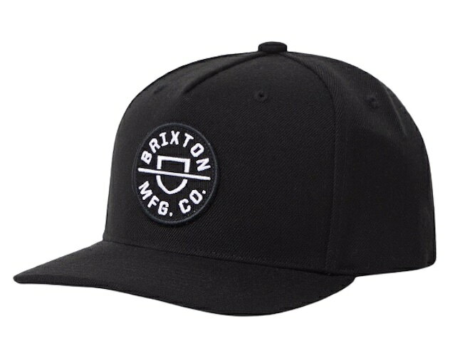 Brixton Crest Mp Snapback Hat Cap Black 모자 무료 배송