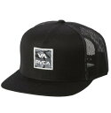 RVCA VA ATW Print Trucker Hat Cap Black キャップ 送料無料