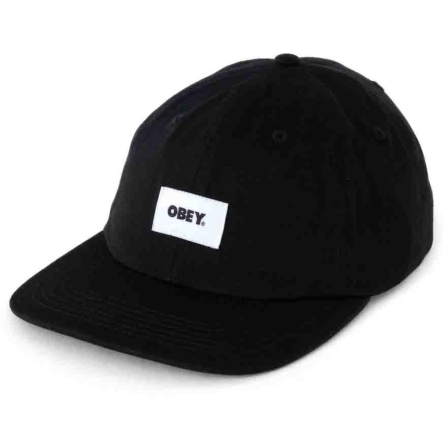 オーベイ Obey Bold Label 6 Panel Strapback Hat Cap Black キャップ 送料無料