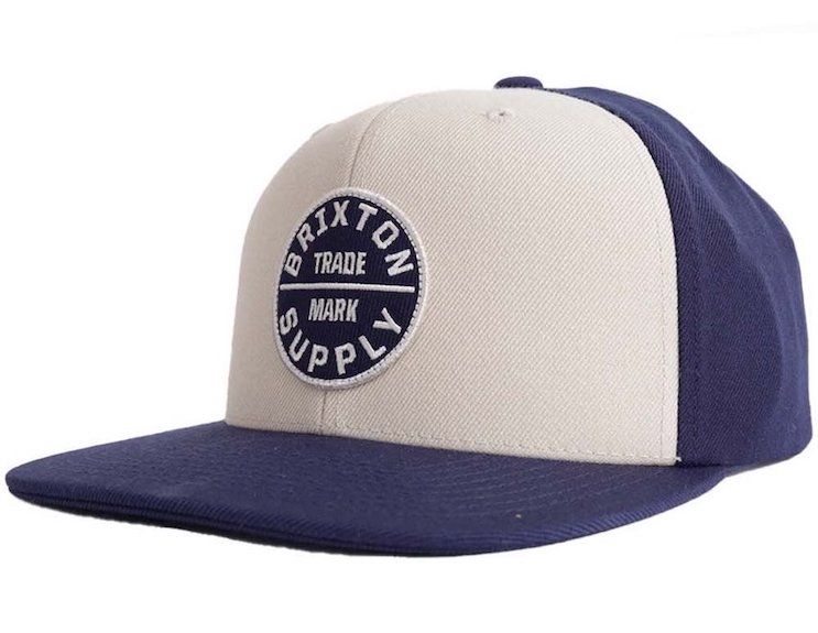 Brixton Oath III Snapback Hat Cap Washed Navy/Safari Lbv 