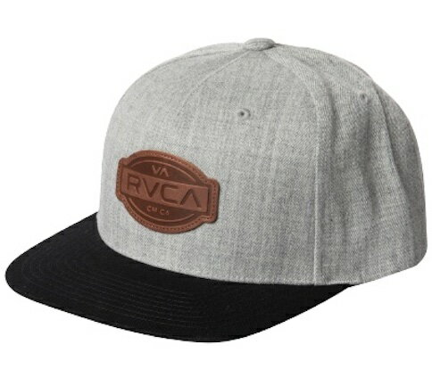 RVCA Emblem Snapback Hat Cap Grey Heather Lbv 