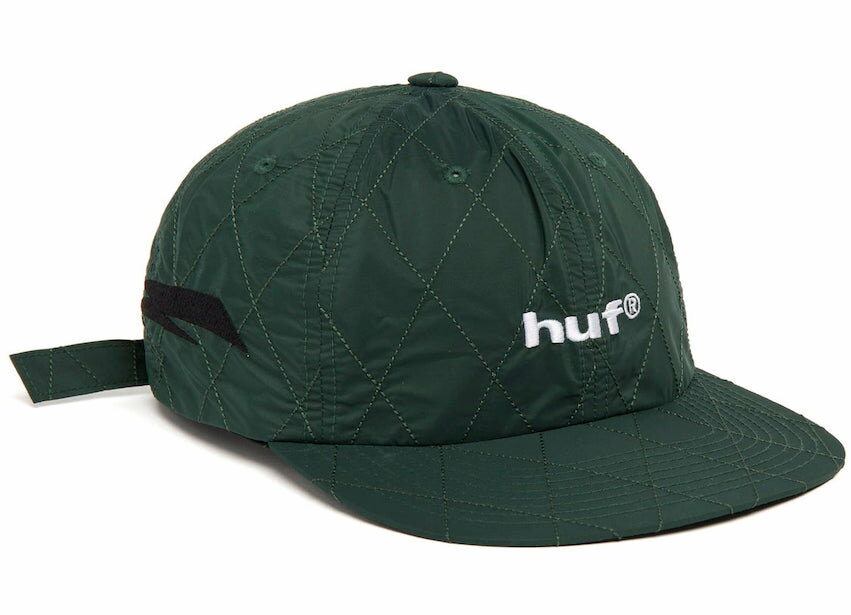 HUF Lightning Quilted 6 Panel Hat Cap Forest Green Lbv 