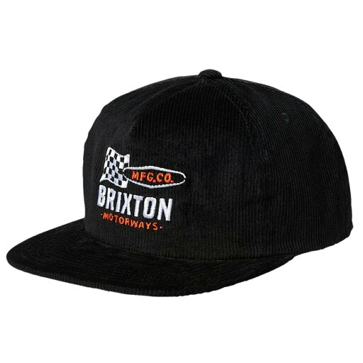 Brixton Motorways MP Snapback Hat Cap Black Cord キャップ 送料無料 Brixton Motorways MP Snapback Hat Cap Black Cord キャップ 送料無料