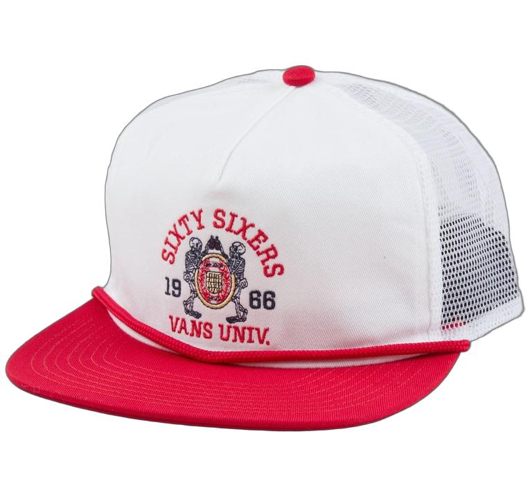 Vans Sixty Sixers Unstructured Trucker Hat Cap White/Red キャップ 送料無料