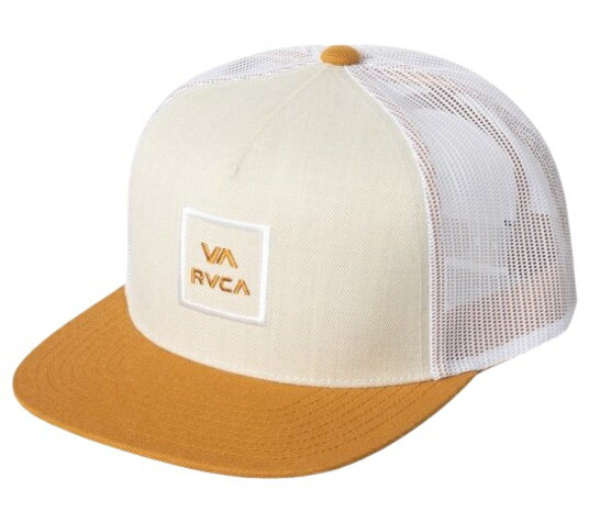 RVCA VA All The Way Trucker Hat Cap Oatmeal Lbv 